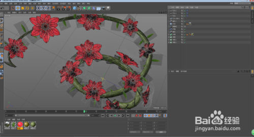 C4D怎么制作花朵开放的动画效果