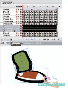 Flash cs3教程:人物行走动画制作技巧,PS教程,思缘教程网