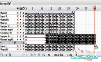Flash cs3教程:人物行走动画制作技巧,PS教程,思缘教程网
