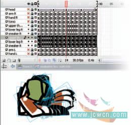 Flash cs3教程:人物行走动画制作技巧,PS教程,思缘教程网