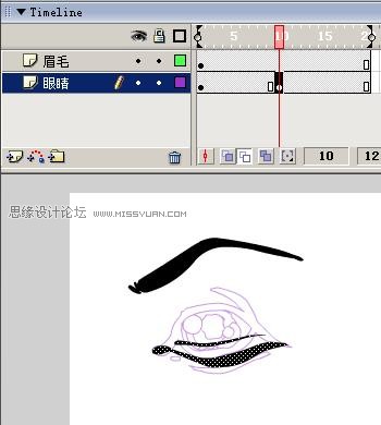 Flash制作卡通人物眨眼动画的方法,PS教程,思缘教程网