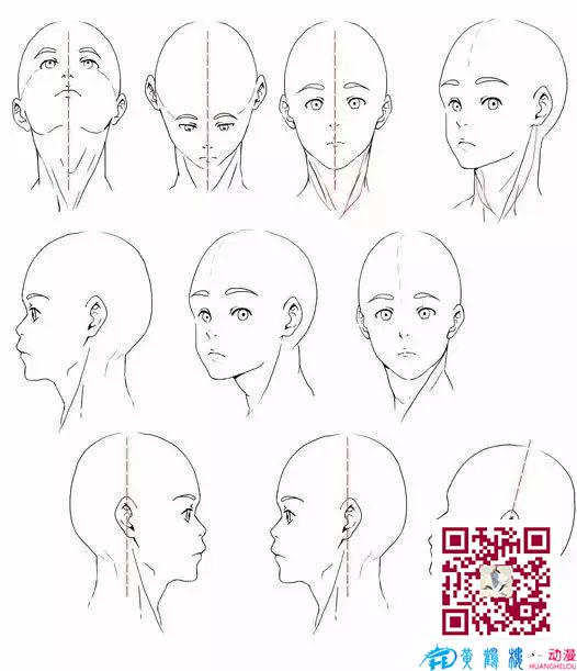 动漫人物头怎么画,画头只会画正面,侧面?来看看这组多