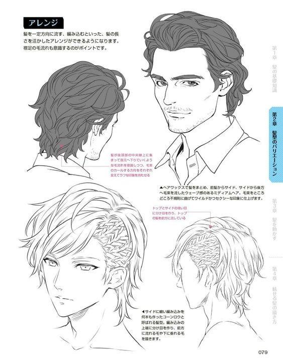 漫画男生头发绘画教程,教你画出男性有个性的发型