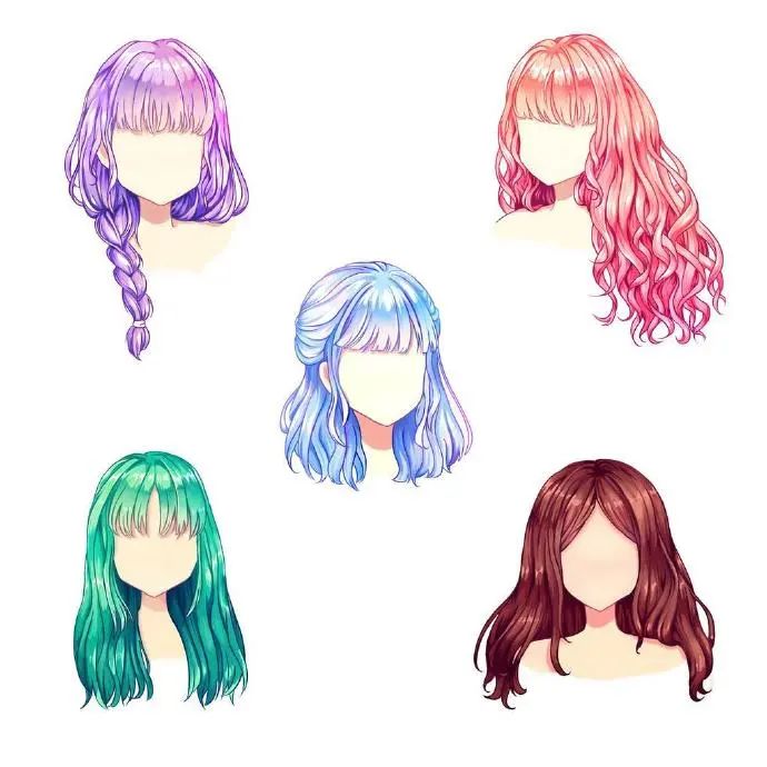 动漫人物女性头发怎么画动漫人物画头发教程