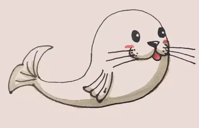 海豹简笔画怎么画？海豹简笔画画法步骤教程.png