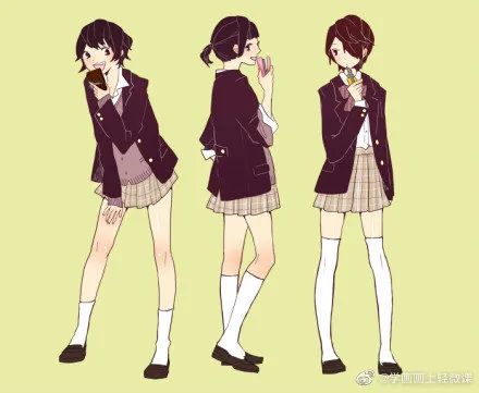 女生校服的参考素材