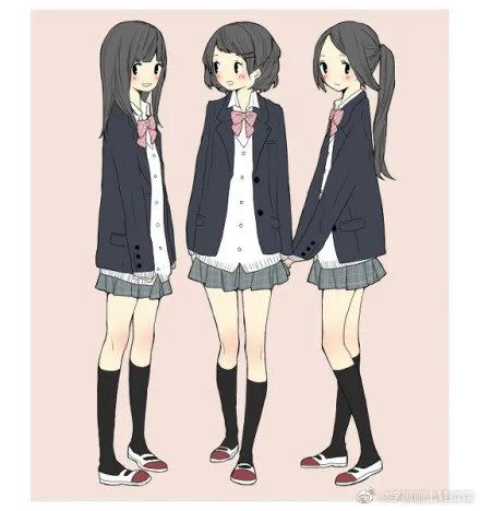 女生校服的参考素材