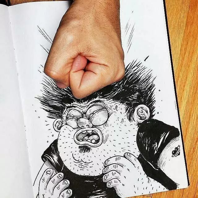 只要给美术生一支笔，他就能玩到嗨翻天