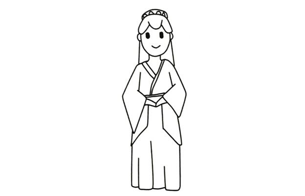 古装人物造型简笔画怎么画？简笔画画古代人物的步骤教程.jpg