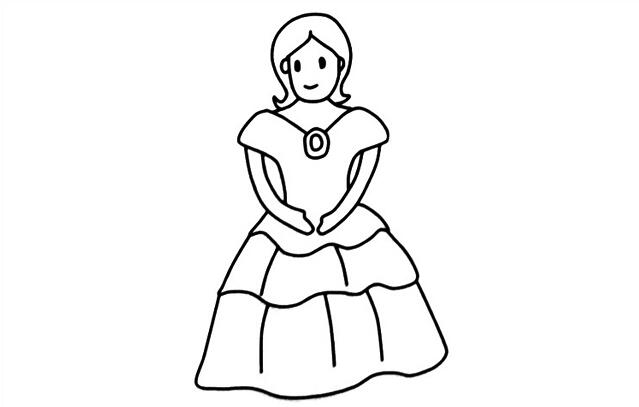 穿裙子的美女简笔画？穿裙子的美女简笔画画法教程.jpg