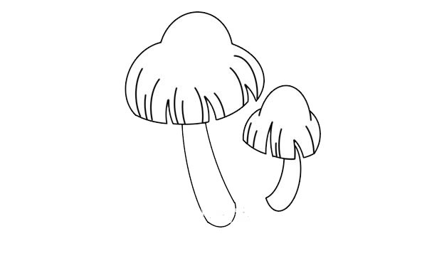 蘑菇简笔画步骤教程