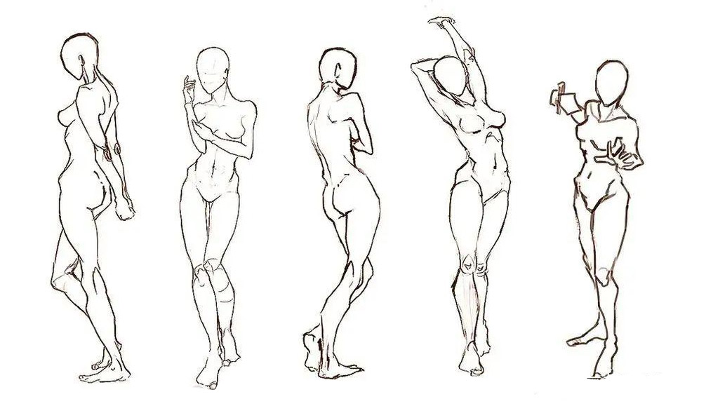 手绘动漫设计:怎么画人体美少女?