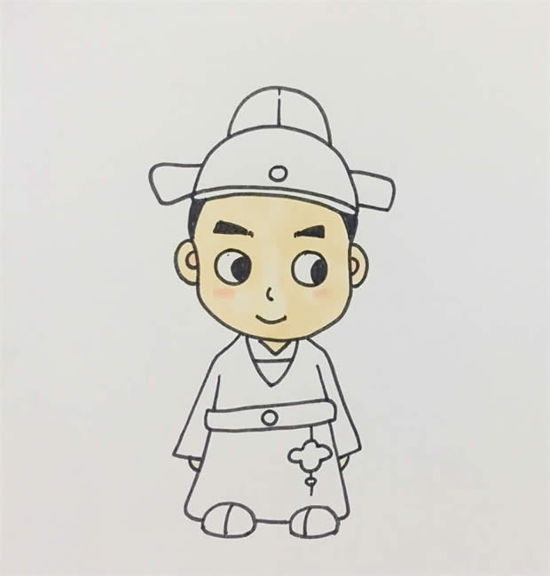古代诗人简笔画怎么画古代诗人简笔画步骤教程