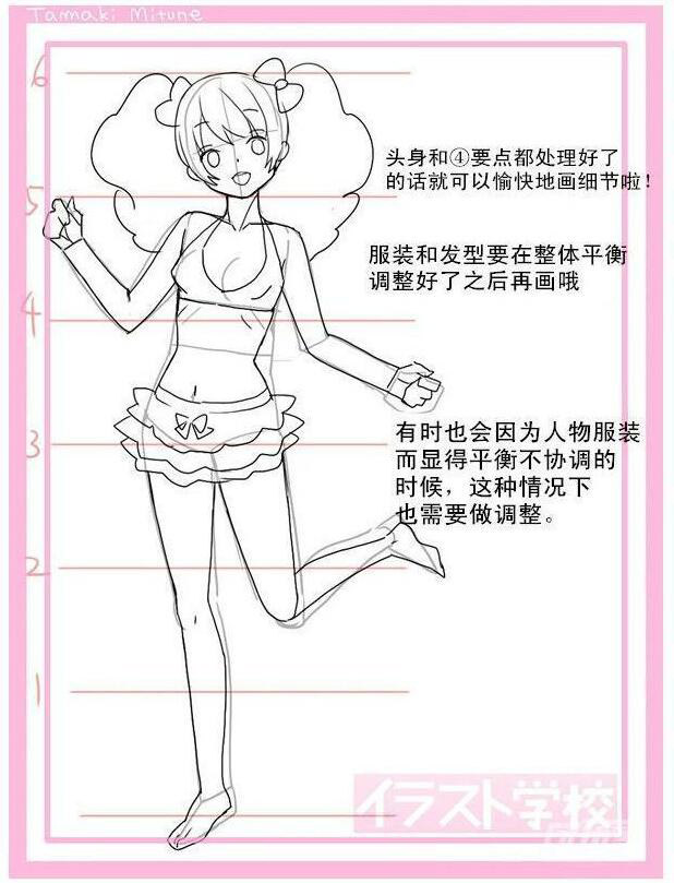 动漫女生头身比怎么画?动漫女生头身比画法教程六.jpg 动漫女生头身比怎么画?动漫女生头身比画法教程六.jpg