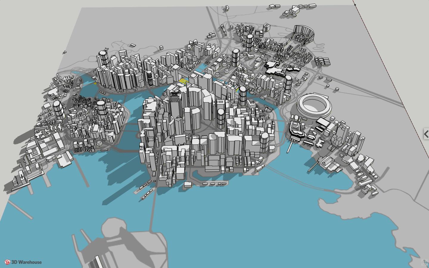 粉丝自制《赛博朋克2077》3d地图模型 展示夜之城