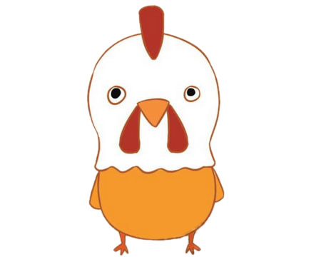 小鸡简笔画步骤教程