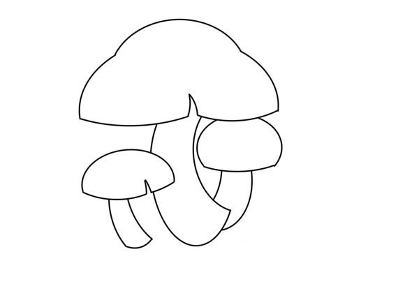 小蘑菇简笔画步骤教程