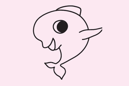 海豚简笔画图片