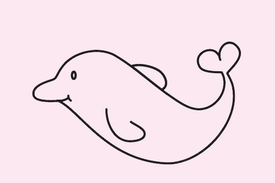 海豚简笔画图片