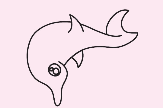 海豚简笔画图片