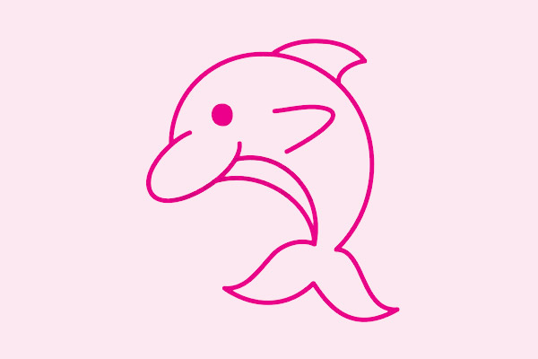 海豚简笔画图片