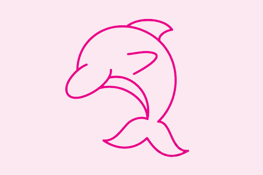 海豚简笔画图片