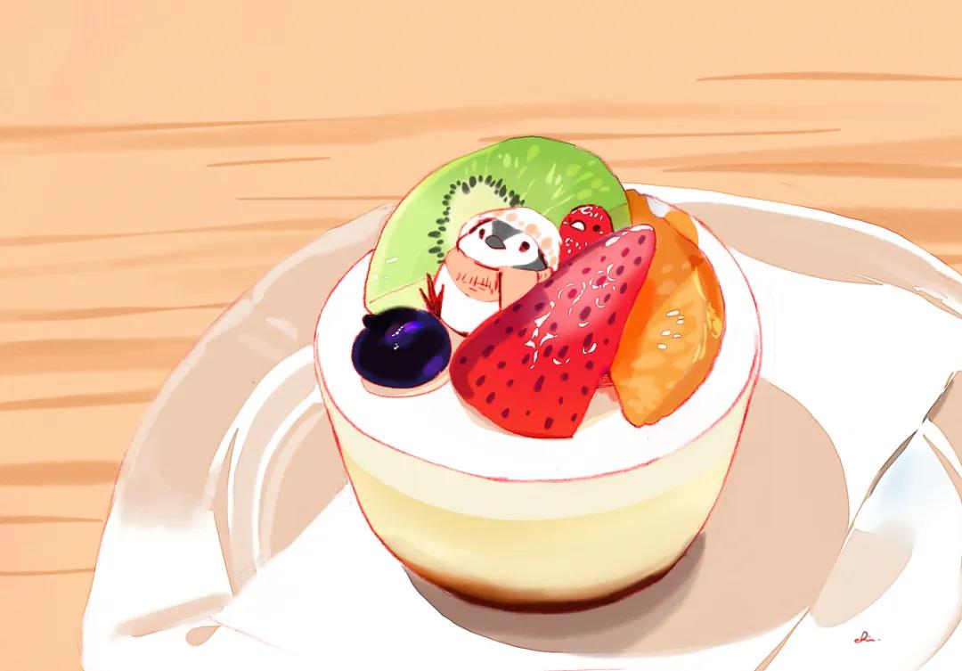 动漫插画手绘美食垂涎欲滴