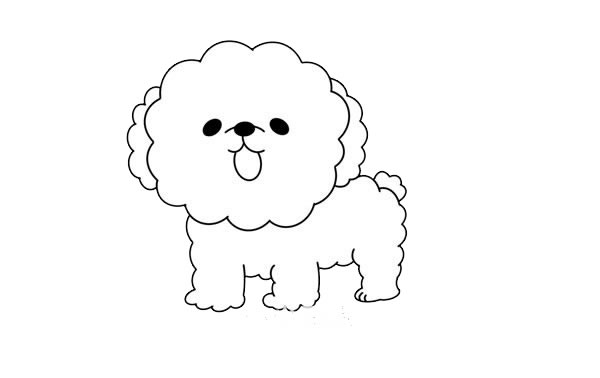 泰迪犬简笔画怎么画泰迪犬简笔画步骤教程