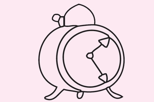 闹钟简笔画图片