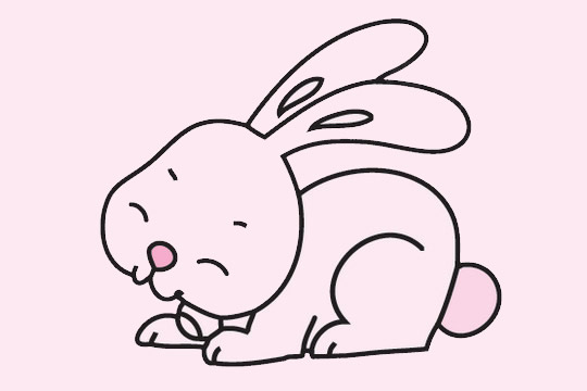动漫小兔子简笔画怎么画,可爱的小兔子简笔画步骤教程