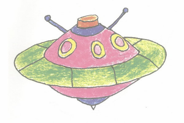 飞碟简笔画 UFO飞碟简笔画图片