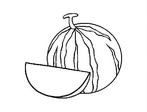 西瓜简笔画 水果西瓜的简笔画步骤图片