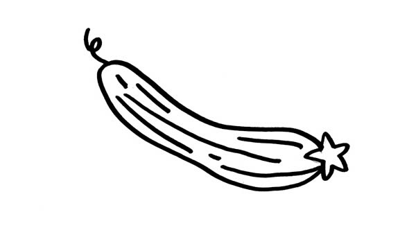 丝瓜简笔画 丝瓜简笔画的简单画法_丝瓜怎么画简笔画步骤图片