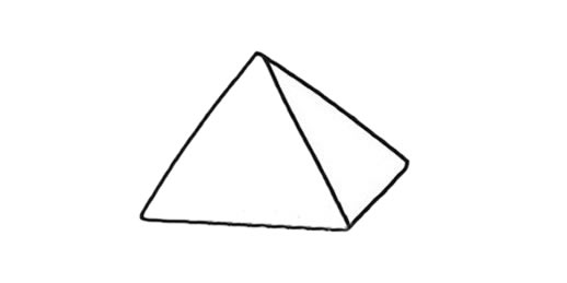 金字塔简笔画 埃及金字塔简笔画手绘涂色