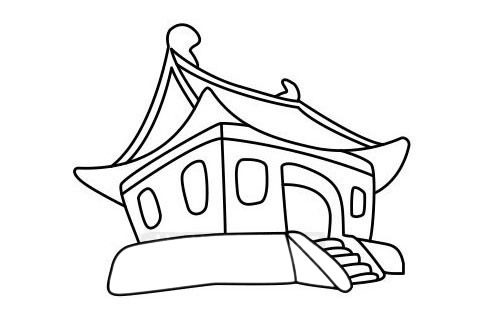 寺庙简笔画 寺庙简笔画图片