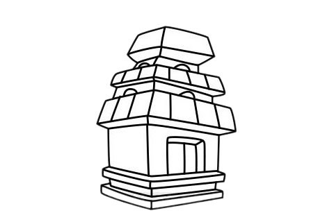 寺庙简笔画 寺庙简笔画图片