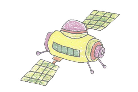 卫星简笔画