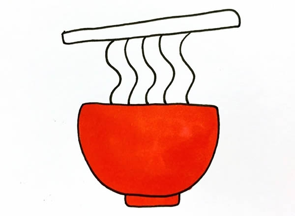 面条简笔画怎么画,面条简笔画步骤教程 简笔画面条的简单画法_面条简笔画步骤画法教程