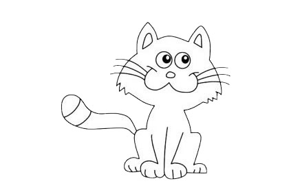 猫咪简笔画怎么画,猫咪简笔画步骤教程 猫咪简笔画图片