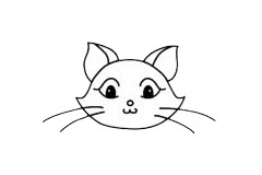 猫咪简笔画怎么画,猫咪简笔画步骤教程 猫咪简笔画图片