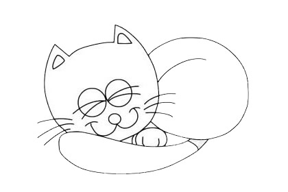 猫咪简笔画怎么画,猫咪简笔画步骤教程 猫咪简笔画图片