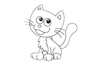猫咪简笔画怎么画,猫咪简笔画步骤教程 猫咪简笔画图片