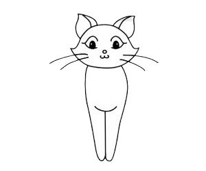 猫咪简笔画怎么画,猫咪简笔画步骤教程 猫咪简笔画图片