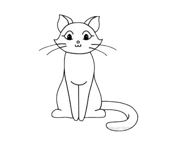猫咪简笔画怎么画,猫咪简笔画步骤教程 猫咪简笔画图片