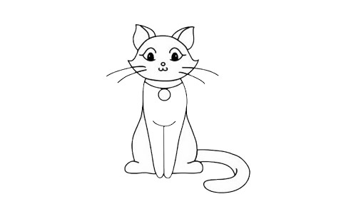 猫咪简笔画怎么画,猫咪简笔画步骤教程 猫咪简笔画图片
