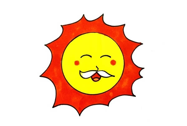 太阳简笔画怎么画,太阳公公简笔画步骤教程 太阳公公简笔画带颜色