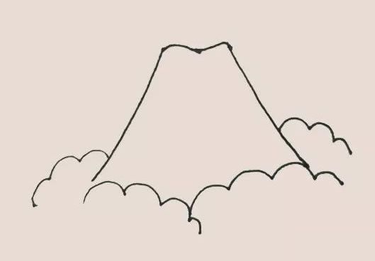 火山喷发场景怎么画,火山喷发场景绘画步骤教程 火山喷发简笔画