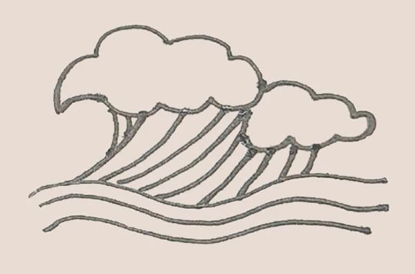 海浪场景简笔画怎么画,海浪简笔画步骤教程 海浪简笔画的画法