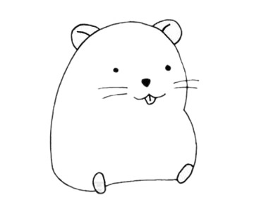 仓鼠简笔画怎么画,仓鼠简笔画步骤教程 仓鼠简笔画图片