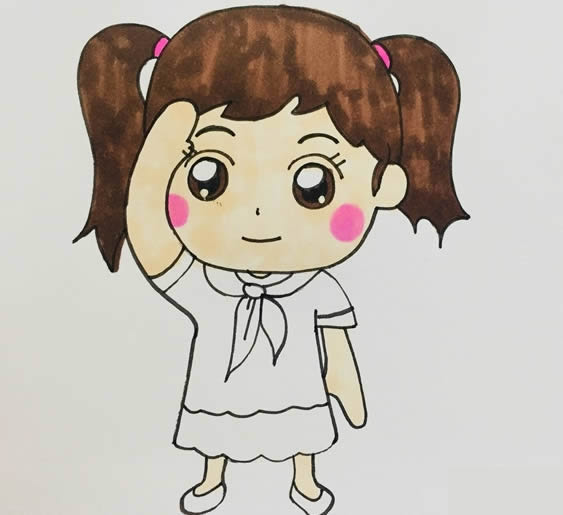 少先队员敬礼简笔画怎么画,少先队员敬礼简笔画步骤教程 女少先队员敬礼简笔画简单又漂亮